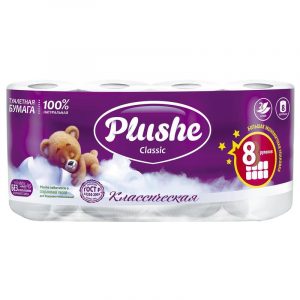 Туалетная бумага Plushe Классик 2сл. (8шт х 15м)