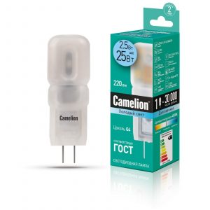 Лампа светодиод. LED2.5-JD/845/G4 220V