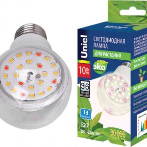 Лампа светодиодная LED A60 10W/SPFB/E27/CL PLP30WH Лампа для растений