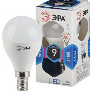 Лампа с/д ЭРА LED Р45-9W-840-Е14