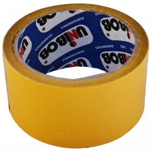 Лента двусторонняя клейкая 50х25м п/п UNIBOB K28214