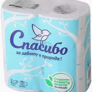 Туалетная бумага Спасибо  2-х сл. (4шт)