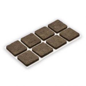 Накладка на мебельные ножки ,самок. корич.квадр. 25*25мм 4шт