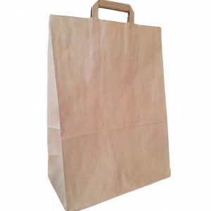 Пакет бумажный КРАФТ ,круч.ручки 320х170х370 бел.