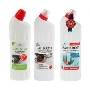 Средство для устранения засоров в трубах  1л. Bath Krot PROSEPT
