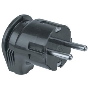 Вилка Navigator 61 363 NCA-PL04-16A-Е-WH угловая с/з черная