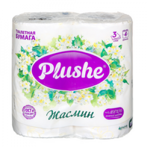 Туалетная бумага Plushe Delux 3сл. (4шт х 15м)