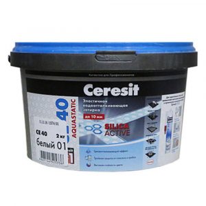 Затирка “Ceresit” CE-40  2 кг 4-10мм Белый 01