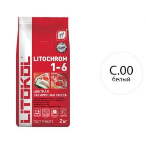 Затирка LITOCHROM 1-6 EVO LE 100 пепельно-белый 2 кг Litokol
