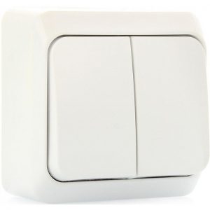 Выключатель 2-клавишный крем Zirve 501-0303-202Y