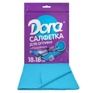 Салфетки микрофибровая Dora для оптики и телефона 18х18 см