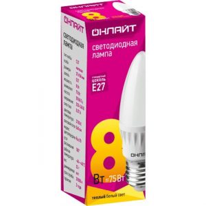 Лампа светодиод. 90 055  OLL-  C37-12-230-4K-E14-FR СД  ОНЛАЙТ