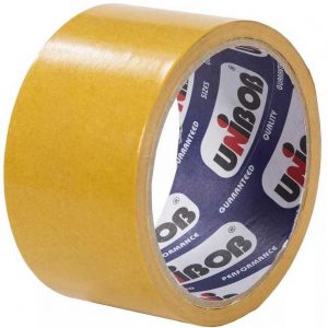 Клейкая лента двусторонняя 12х2м кристпрозр.  UNIBOB 75541